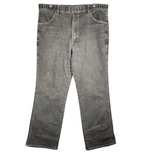 Elite Vintage Jeans Mens 38x30 Black Straight Leg ESP Stretch Made in USA V94783